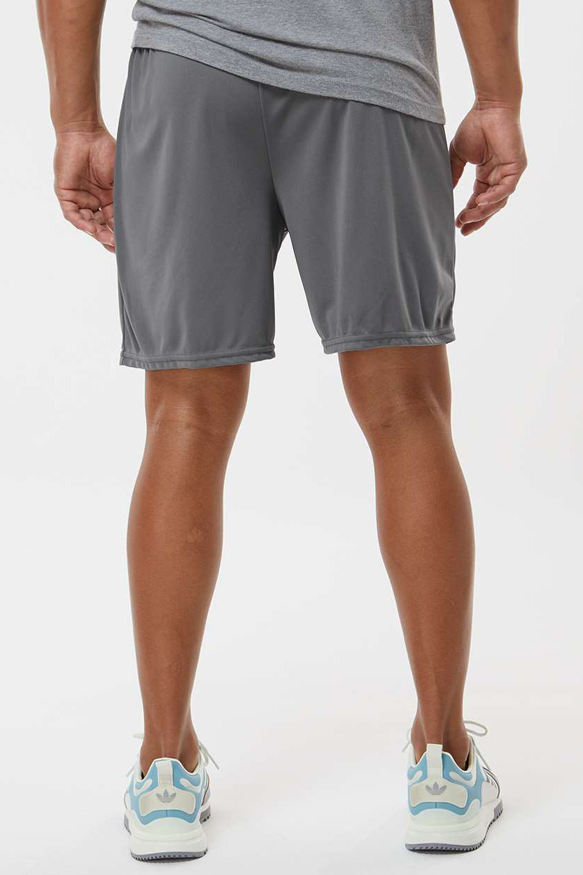 Augusta Sportswear 1425 Mens Octane Moisture Wicking Shorts Graphite Grey Model Back