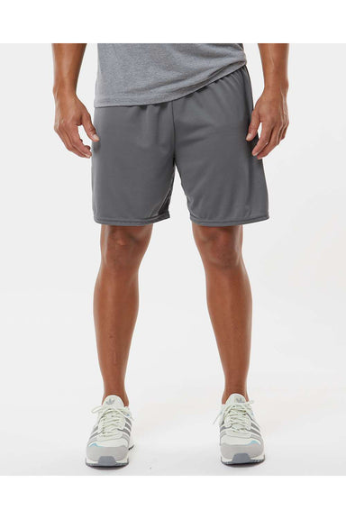 Augusta Sportswear 1425 Mens Octane Moisture Wicking Shorts Graphite Grey Model Front