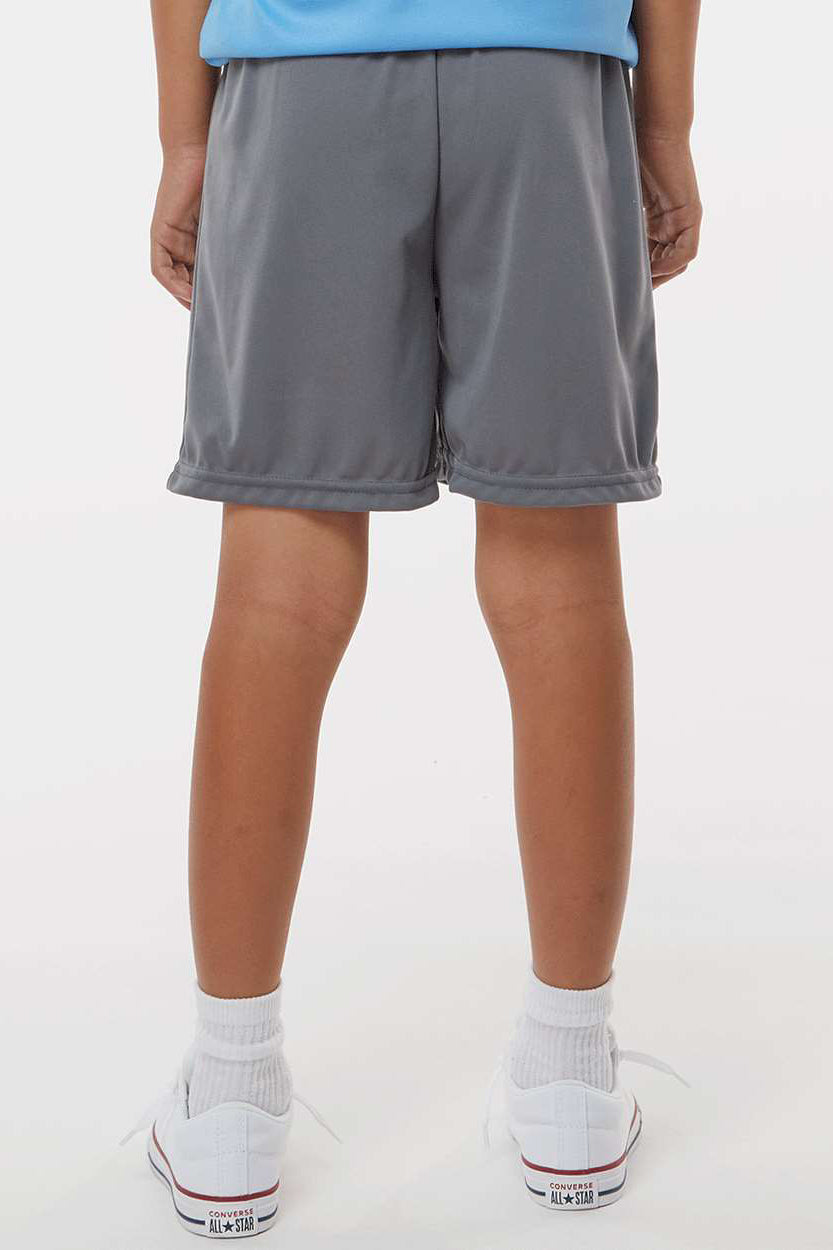 Augusta Sportswear 1426 Youth Octane Moisture Wicking Shorts Graphite Grey Model Back