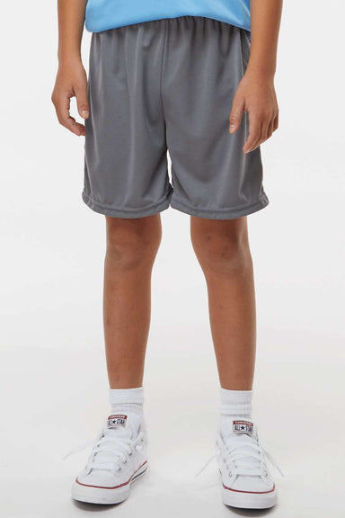 Augusta Sportswear 1426 Youth Octane Moisture Wicking Shorts Graphite Grey Model Front