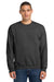 Jerzees 562M/562MR Mens NuBlend Fleece Crewneck Sweatshirt Heather Black Model Front