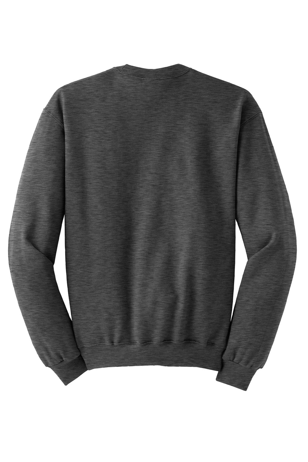 Jerzees 562M/562MR Mens NuBlend Fleece Crewneck Sweatshirt Heather Black Flat Back