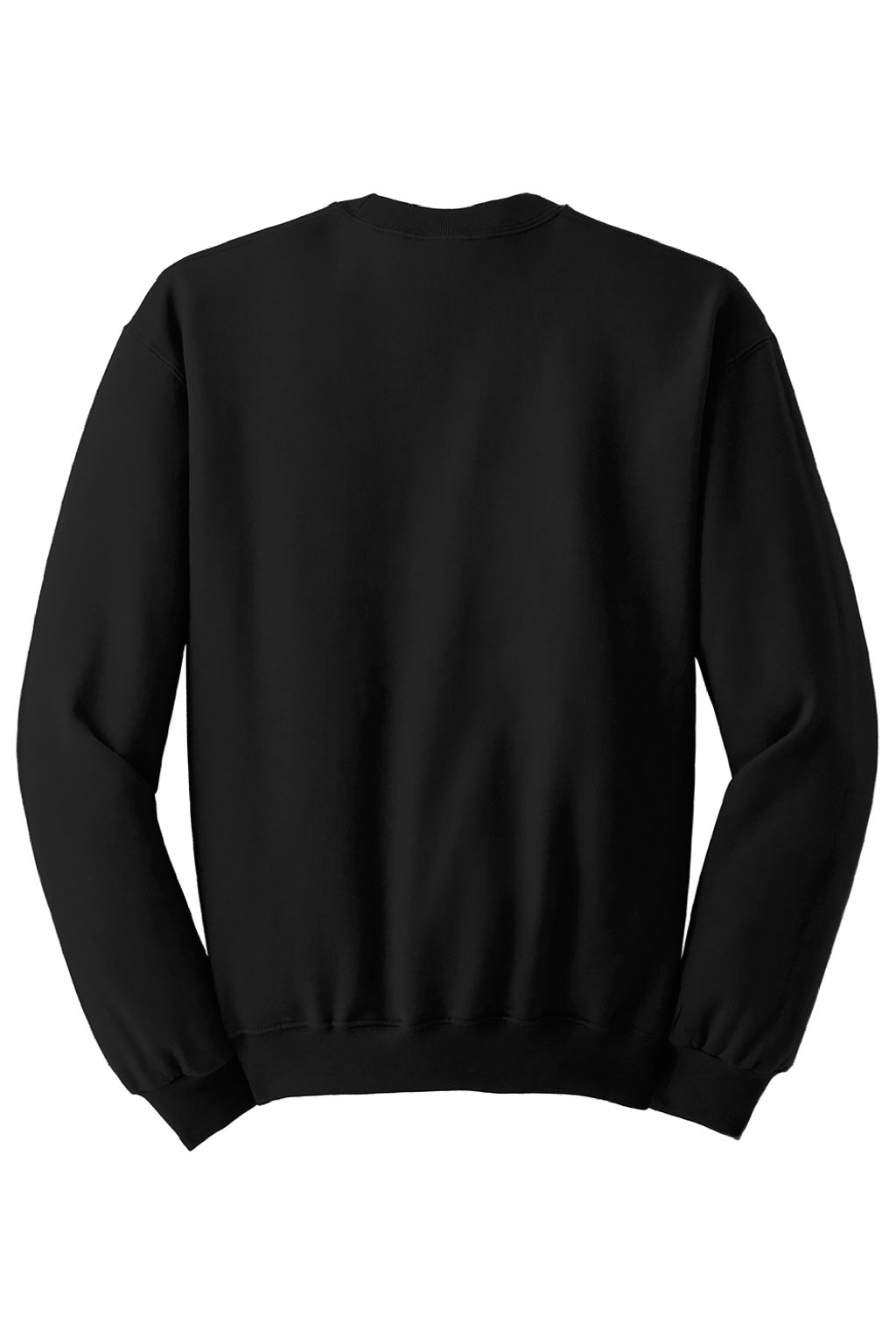 Jerzees 562M/562MR Mens NuBlend Fleece Crewneck Sweatshirt Black Flat Back
