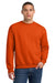 Jerzees 562M/562MR Mens NuBlend Fleece Crewneck Sweatshirt Burnt Orange Model Front