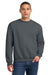 Jerzees 562M/562MR Mens NuBlend Fleece Crewneck Sweatshirt Charcoal Grey Model Front
