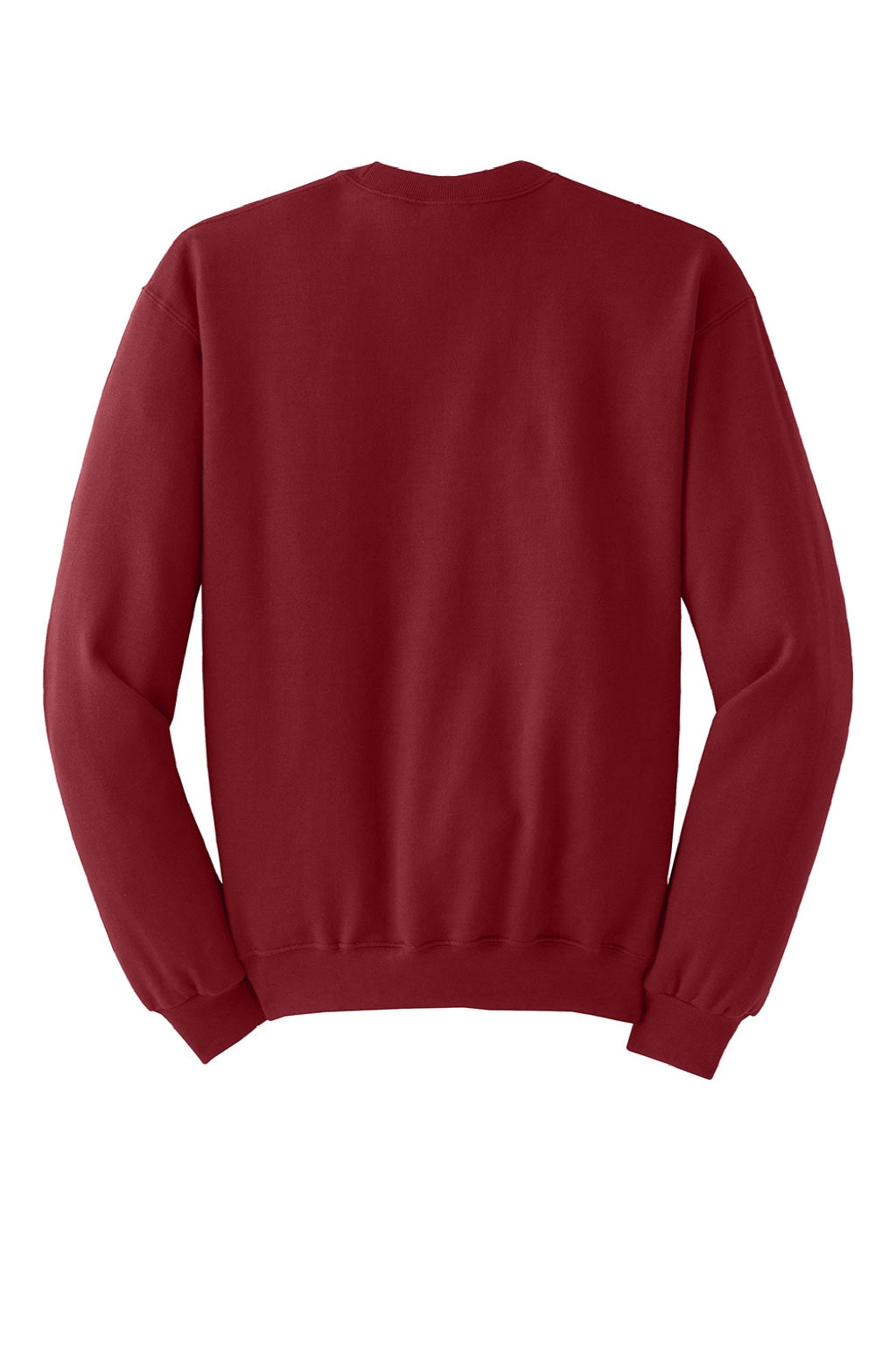 Jerzees 562M/562MR Mens NuBlend Fleece Crewneck Sweatshirt Cardinal Red Flat Back