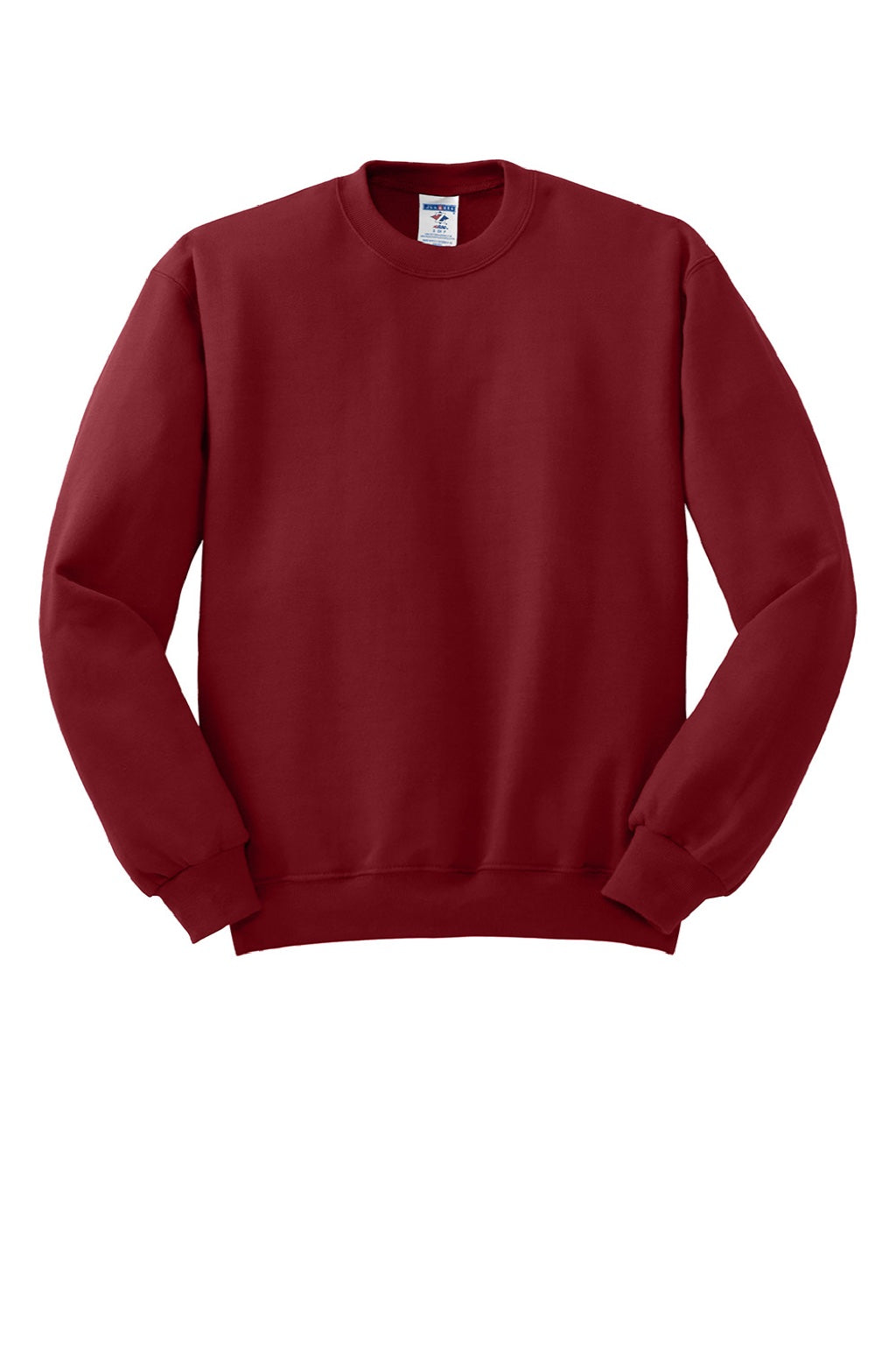 Jerzees 562M/562MR Mens NuBlend Fleece Crewneck Sweatshirt Cardinal Red Flat Front