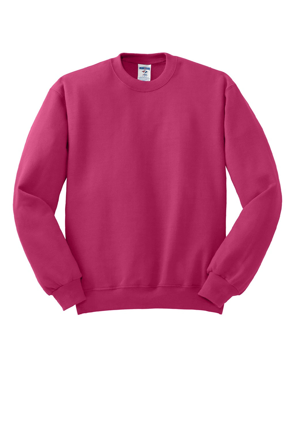 Jerzees 562M/562MR Mens NuBlend Fleece Crewneck Sweatshirt Cyber Pink Flat Front