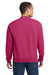 Jerzees 562M/562MR Mens NuBlend Fleece Crewneck Sweatshirt Cyber Pink Model Back