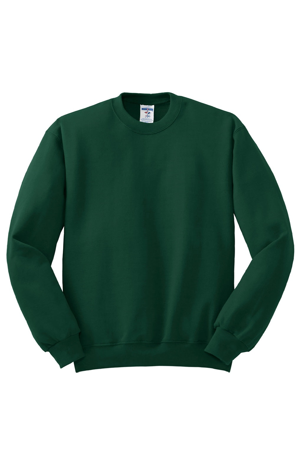 Jerzees 562M/562MR Mens NuBlend Fleece Crewneck Sweatshirt Forest Green Flat Front