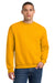 Jerzees 562M/562MR Mens NuBlend Fleece Crewneck Sweatshirt Gold Model Front