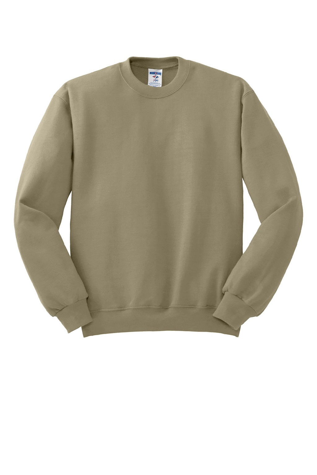 Jerzees 562M/562MR Mens NuBlend Fleece Crewneck Sweatshirt Khaki Brown Flat Front