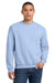 Jerzees 562M/562MR Mens NuBlend Fleece Crewneck Sweatshirt Light Blue Model Front