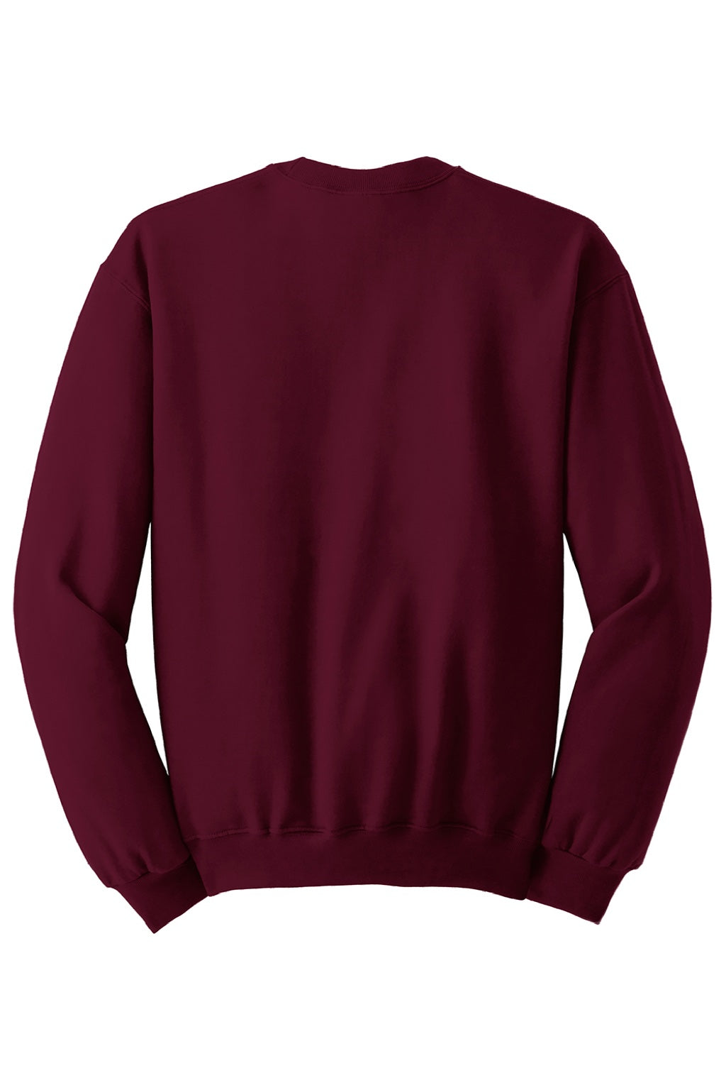 Jerzees 562M/562MR Mens NuBlend Fleece Crewneck Sweatshirt Maroon Flat Back