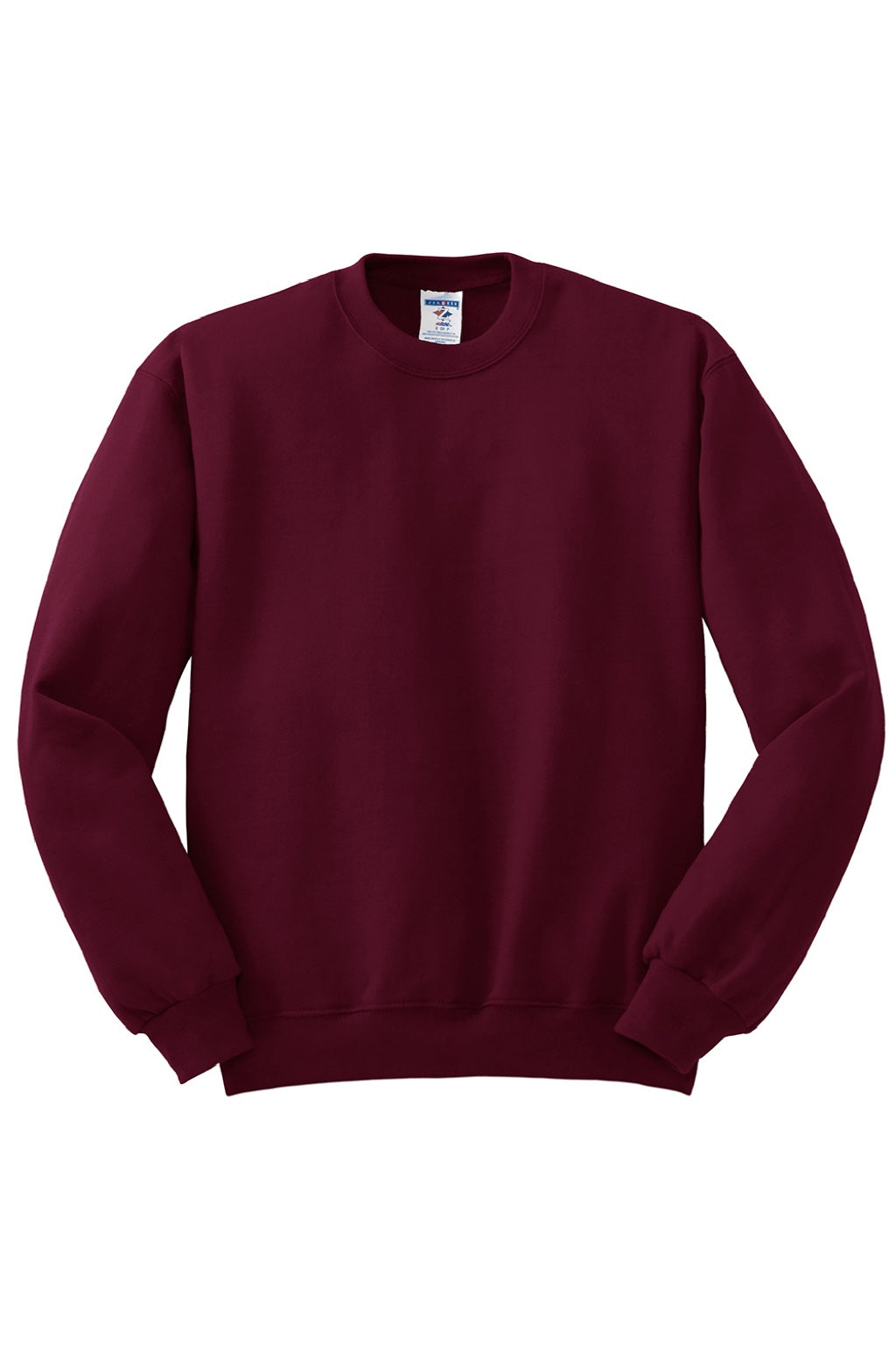 Jerzees 562M/562MR Mens NuBlend Fleece Crewneck Sweatshirt Maroon Flat Front