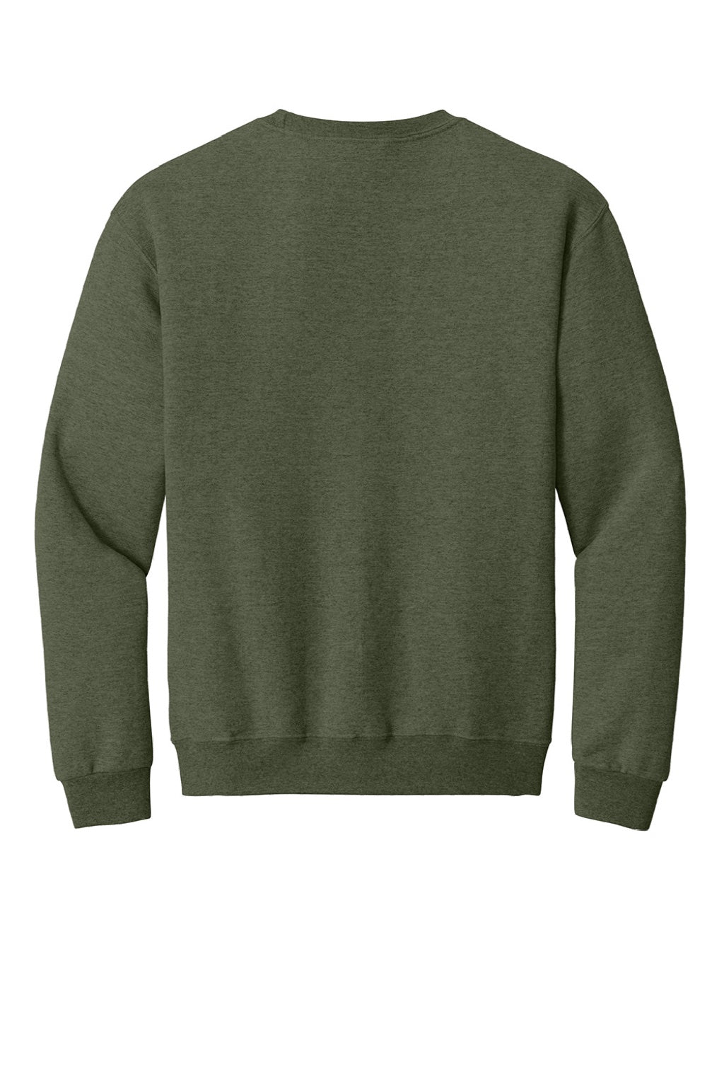 Jerzees 562M/562MR Mens NuBlend Fleece Crewneck Sweatshirt Heather Military Green Flat Back