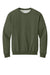 Jerzees 562M/562MR Mens NuBlend Fleece Crewneck Sweatshirt Heather Military Green Flat Front