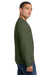Jerzees 562M/562MR Mens NuBlend Fleece Crewneck Sweatshirt Heather Military Green Model Side