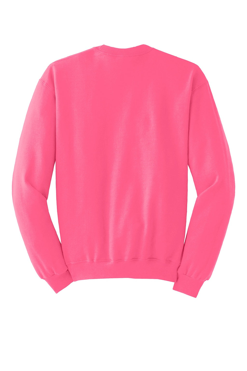 Jerzees 562M/562MR Mens NuBlend Fleece Crewneck Sweatshirt Neon Pink Flat Back