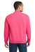 Jerzees 562M/562MR Mens NuBlend Fleece Crewneck Sweatshirt Neon Pink Model Back