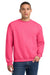 Jerzees 562M/562MR Mens NuBlend Fleece Crewneck Sweatshirt Neon Pink Model Front