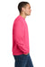 Jerzees 562M/562MR Mens NuBlend Fleece Crewneck Sweatshirt Neon Pink Model Side