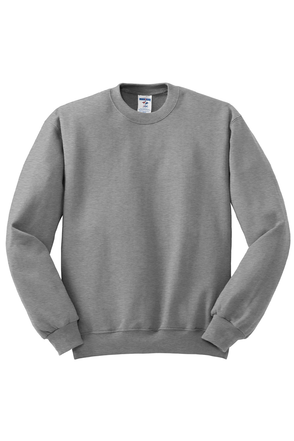 Jerzees 562M/562MR Mens NuBlend Fleece Crewneck Sweatshirt Oxford Grey Flat Front
