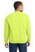 Jerzees 562M/562MR Mens NuBlend Fleece Crewneck Sweatshirt Safety Green Model Back