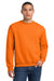 Jerzees 562M/562MR Mens NuBlend Fleece Crewneck Sweatshirt Safety Orange Model Front