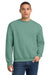 Jerzees 562M/562MR Mens NuBlend Fleece Crewneck Sweatshirt Sage Green Model Front