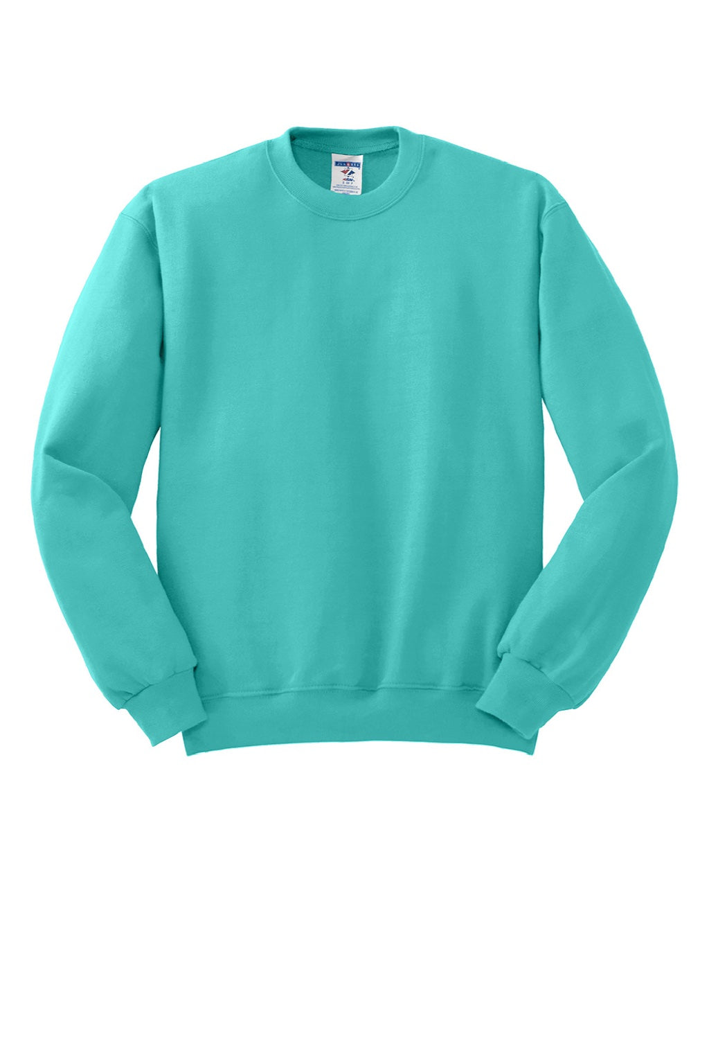 Jerzees 562M/562MR Mens NuBlend Fleece Crewneck Sweatshirt Scuba Blue Flat Front