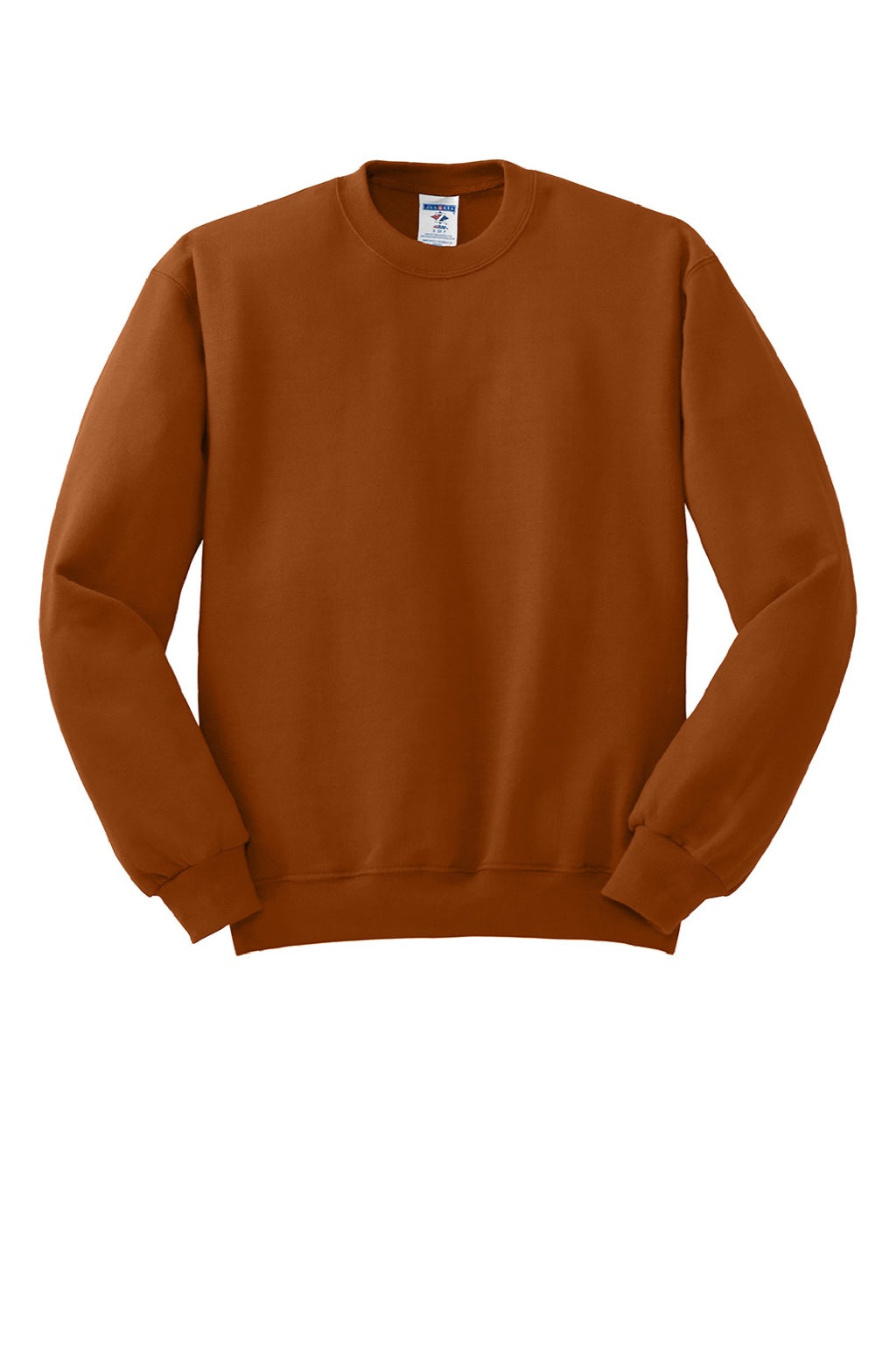 Jerzees 562M/562MR Mens NuBlend Fleece Crewneck Sweatshirt Texas Orange Flat Front