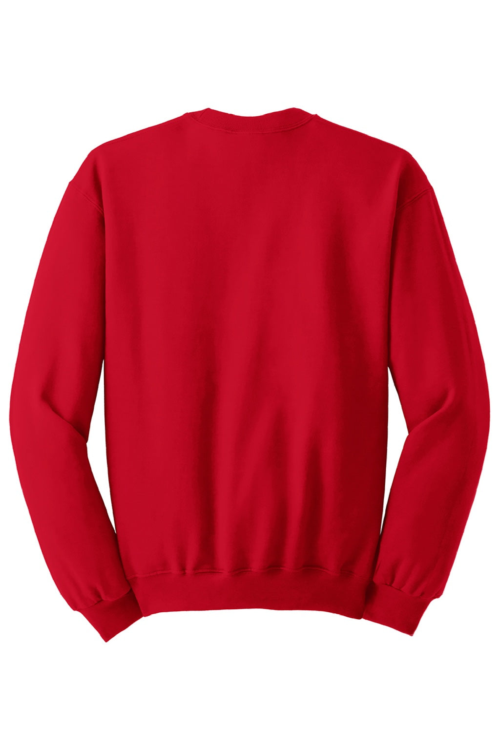 Jerzees 562M/562MR Mens NuBlend Fleece Crewneck Sweatshirt True Red Flat Back