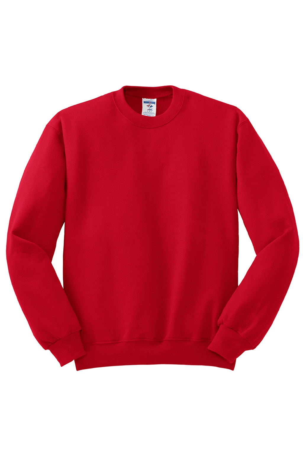 Jerzees 562M/562MR Mens NuBlend Fleece Crewneck Sweatshirt True Red Flat Front