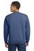 Jerzees 562M/562MR Mens NuBlend Fleece Crewneck Sweatshirt Vintage Heather Blue Model Back