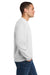 Jerzees 562M/562MR Mens NuBlend Fleece Crewneck Sweatshirt White Model Side