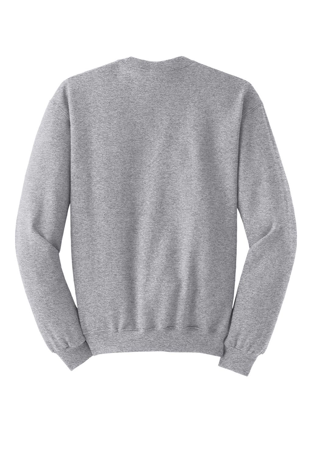 Jerzees 562M/562MR Mens NuBlend Fleece Crewneck Sweatshirt Heather Grey Flat Back