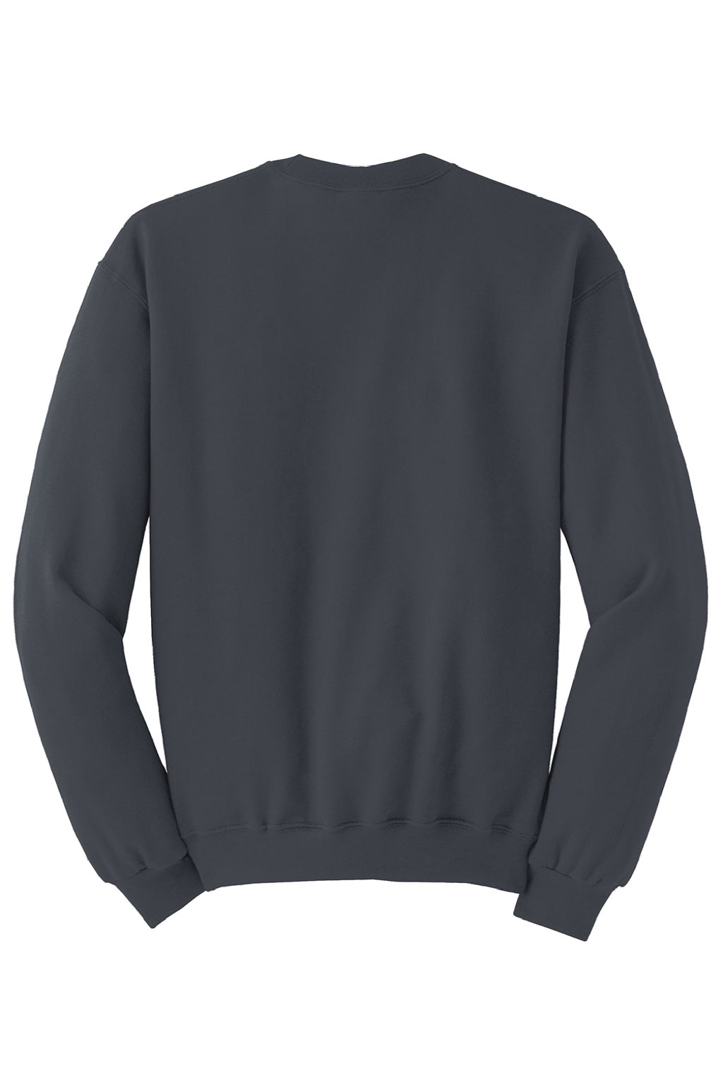 Jerzees 562M/562MR Mens NuBlend Fleece Crewneck Sweatshirt Charcoal Grey Flat Back