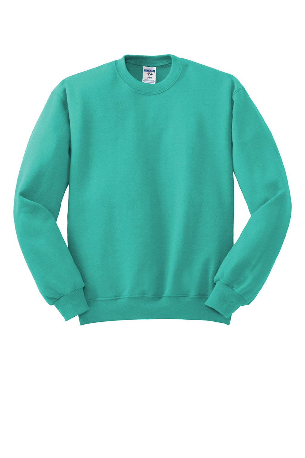 Jerzees 562M/562MR Mens NuBlend Fleece Crewneck Sweatshirt Cool Mint Flat Front