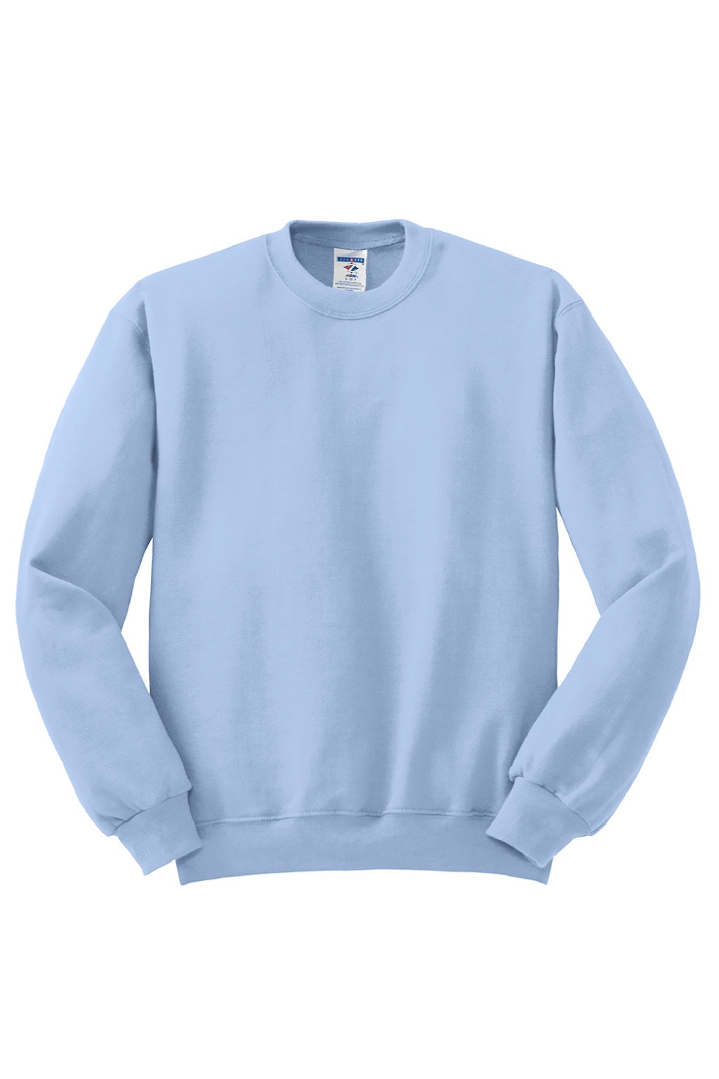 Jerzees 562M/562MR Mens NuBlend Fleece Crewneck Sweatshirt Light Blue Flat Front