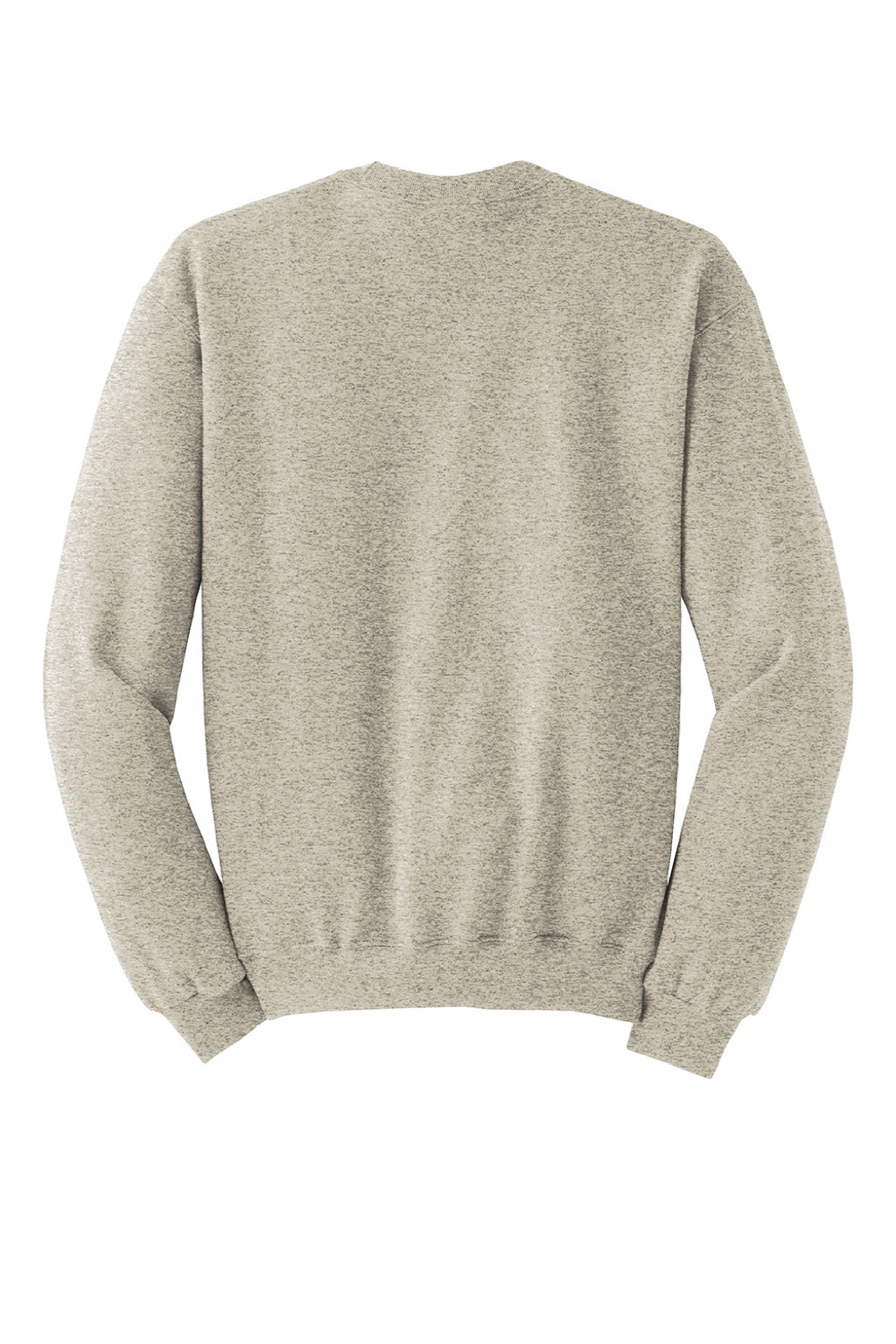 Jerzees 562M/562MR Mens NuBlend Fleece Crewneck Sweatshirt Heather Oatmeal Flat Back