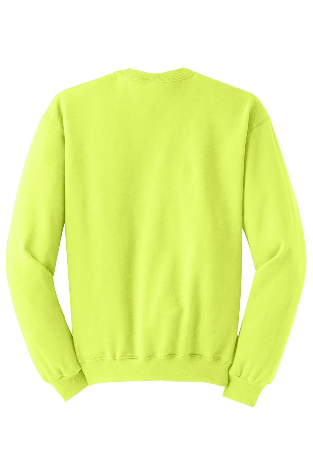 Jerzees 562M/562MR Mens NuBlend Fleece Crewneck Sweatshirt Safety Green Flat Back