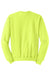 Jerzees 562M/562MR Mens NuBlend Fleece Crewneck Sweatshirt Safety Green Flat Back