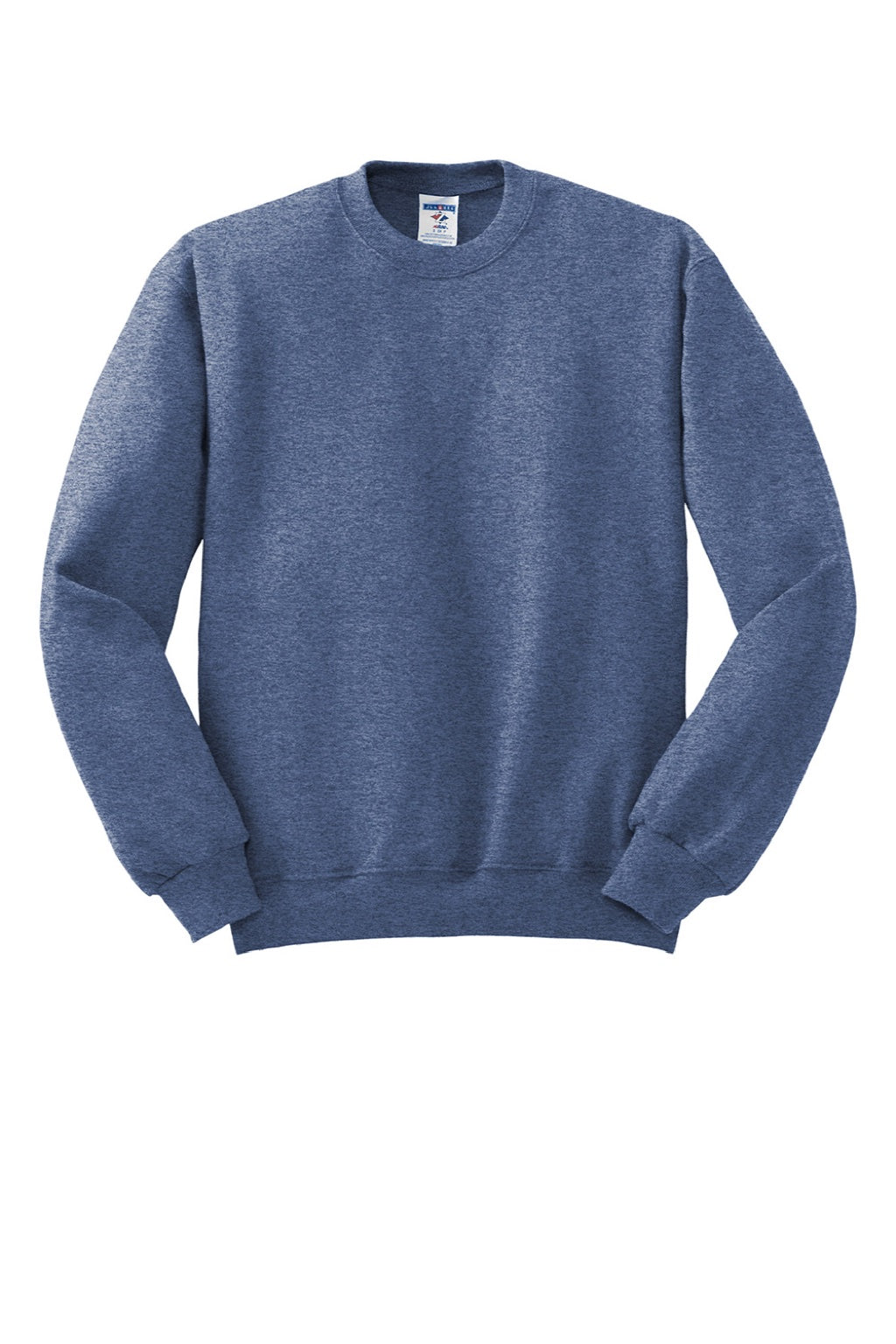 Jerzees 562M/562MR Mens NuBlend Fleece Crewneck Sweatshirt Vintage Heather Blue Flat Front