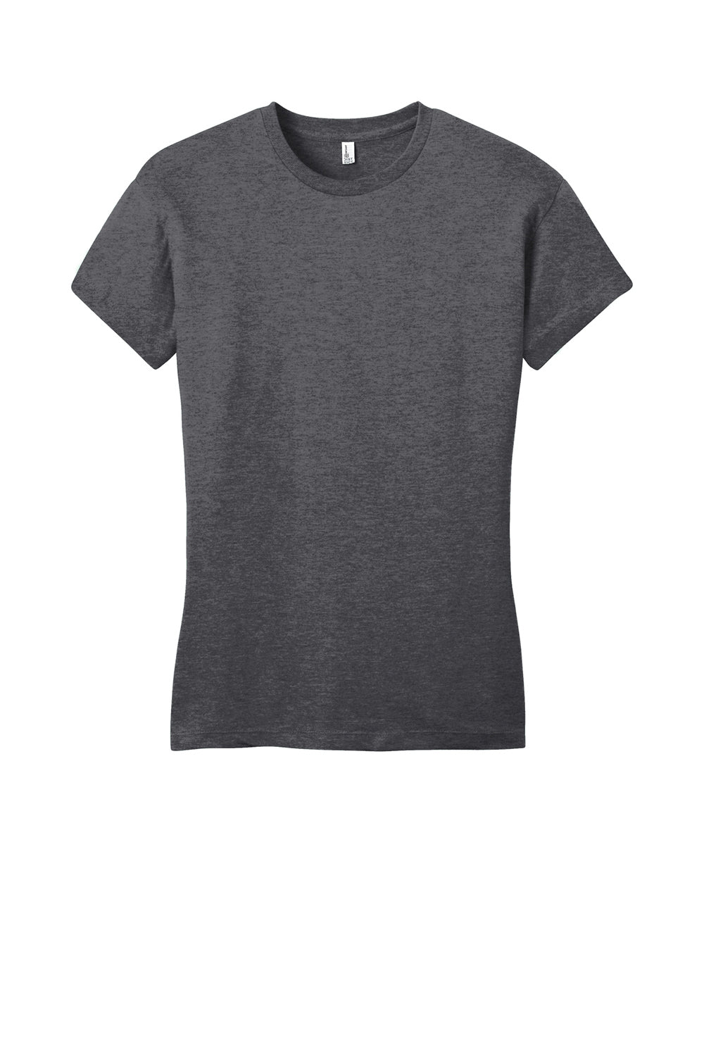 District DT6001 Womens Very Important Short Sleeve Crewneck T-Shirt Heather Charcoal Grey Flat Front