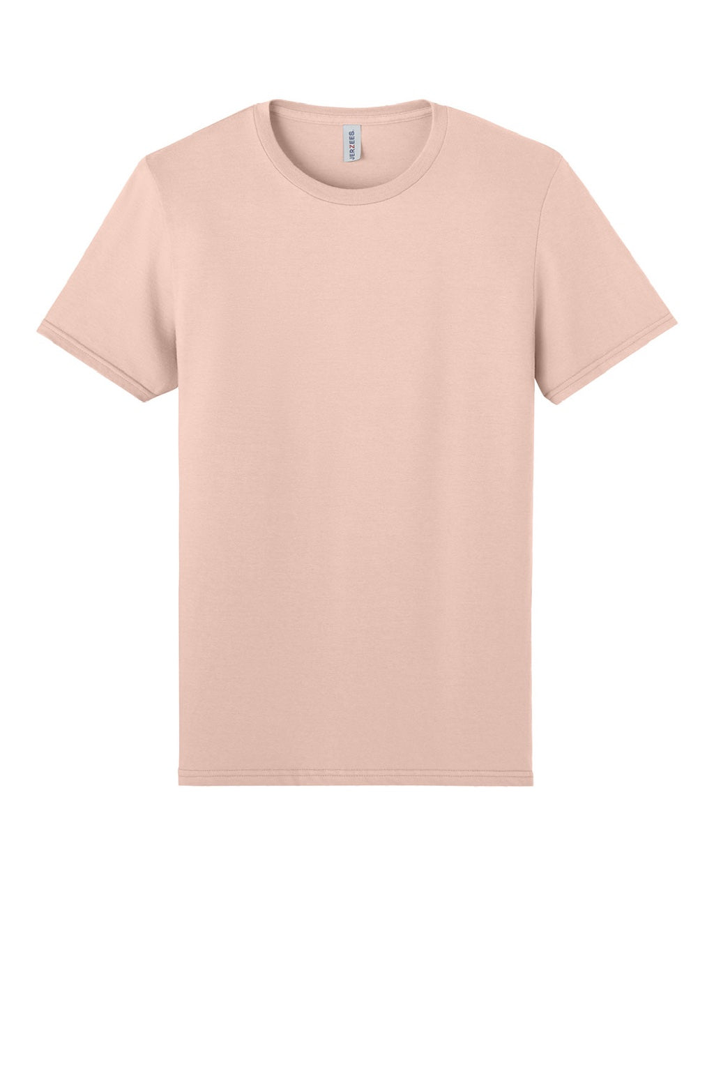 Jerzees 570M Mens Premium Short Sleeve Crewneck T-Shirt Blush Pink Flat Front