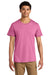 Jerzees 570M Mens Premium Short Sleeve Crewneck T-Shirt Bubblegum Pink Model Front