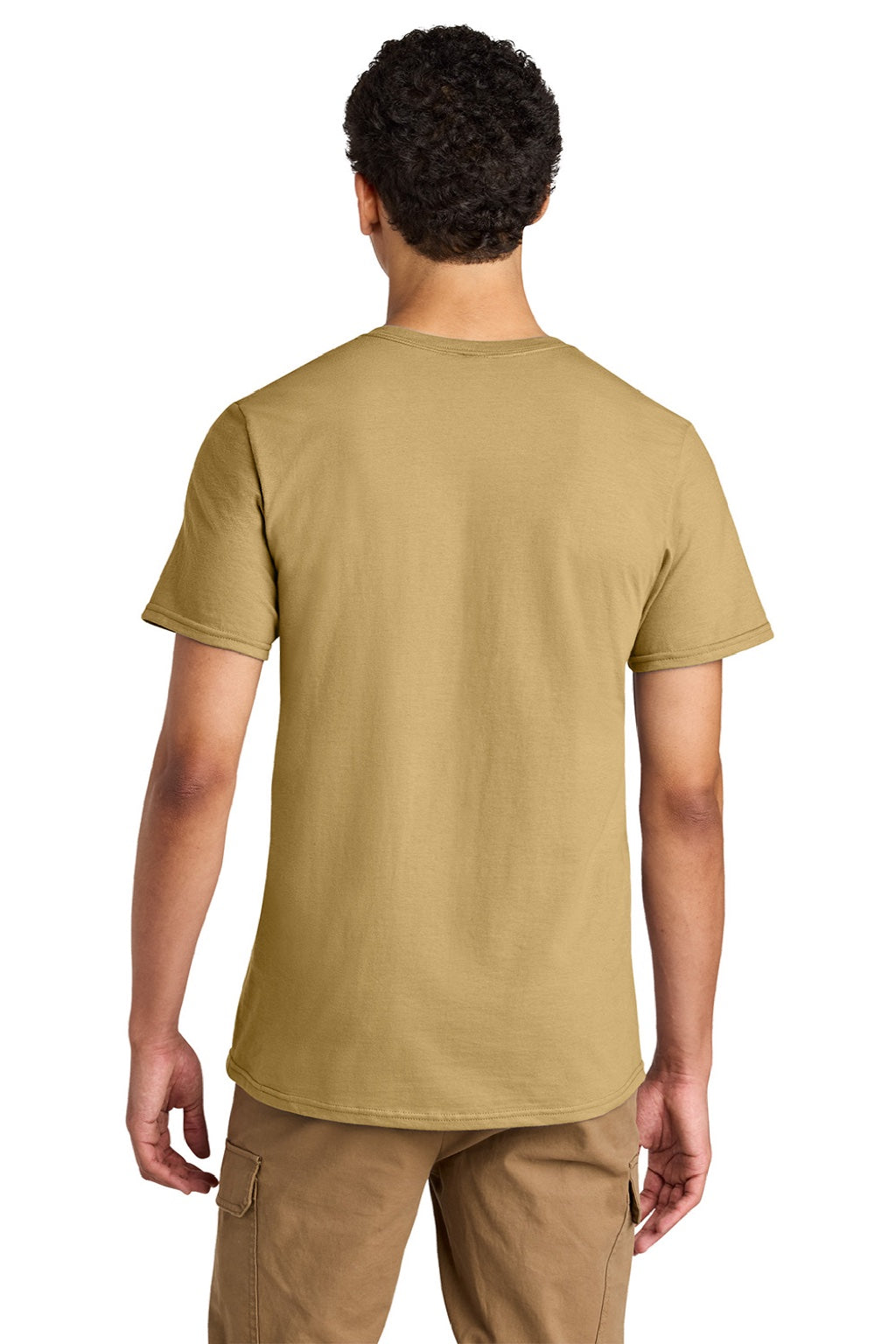 Jerzees 570M Mens Premium Short Sleeve Crewneck T-Shirt Butterscotch Model Back