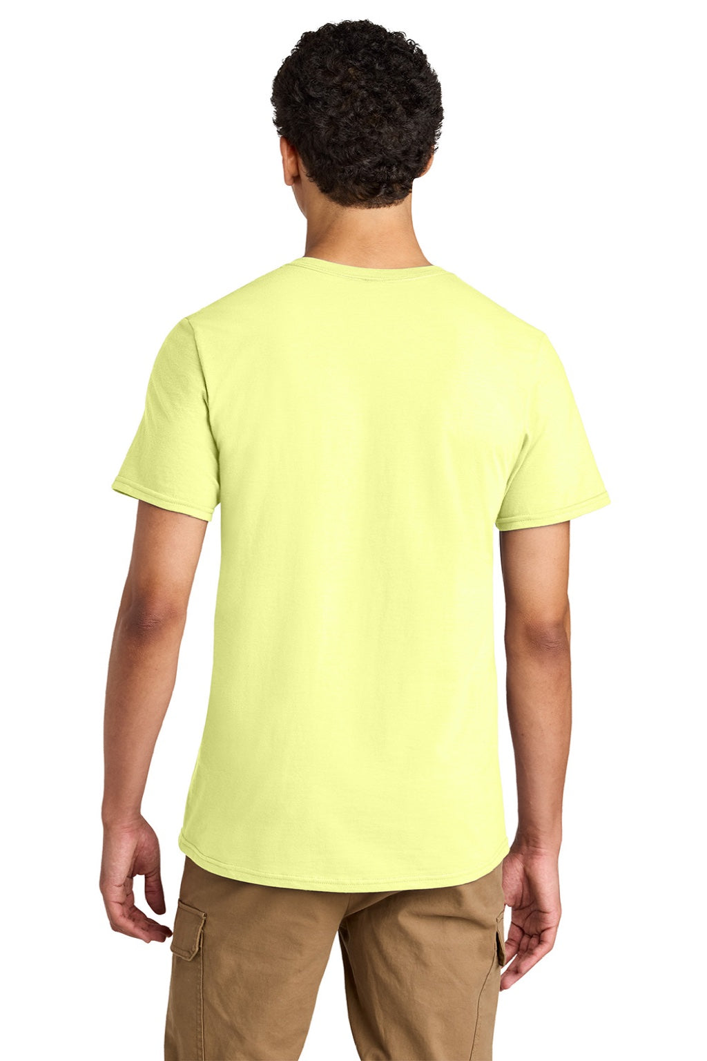 Jerzees 570M Mens Premium Short Sleeve Crewneck T-Shirt Celery Juice Model Back