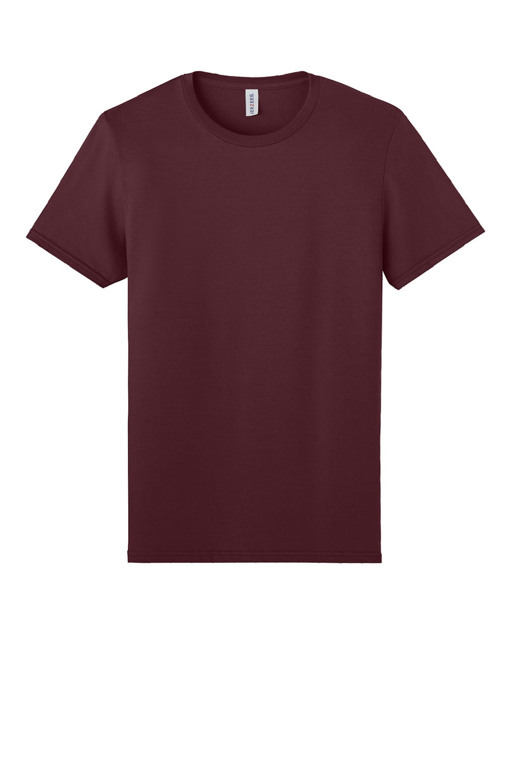 Jerzees 570M Mens Premium Short Sleeve Crewneck T-Shirt Maroon Flat Front